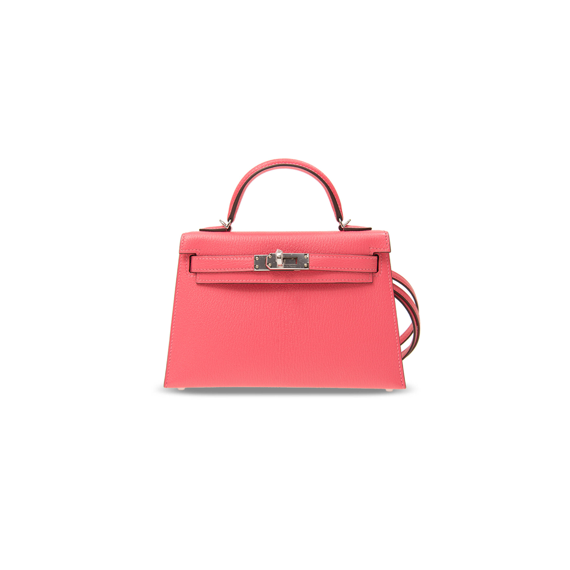 HERMES MASTER MINI KELLY ROSE LIPSTICK CHÈVRE PALLADIUM HARDWARE (19*12*5.5cm)